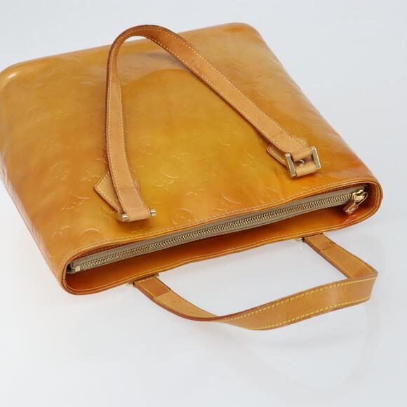 LOUIS VUITTON Monogram Vernis Houston Hand Bag Beige M91004 - Picture 6 of 13